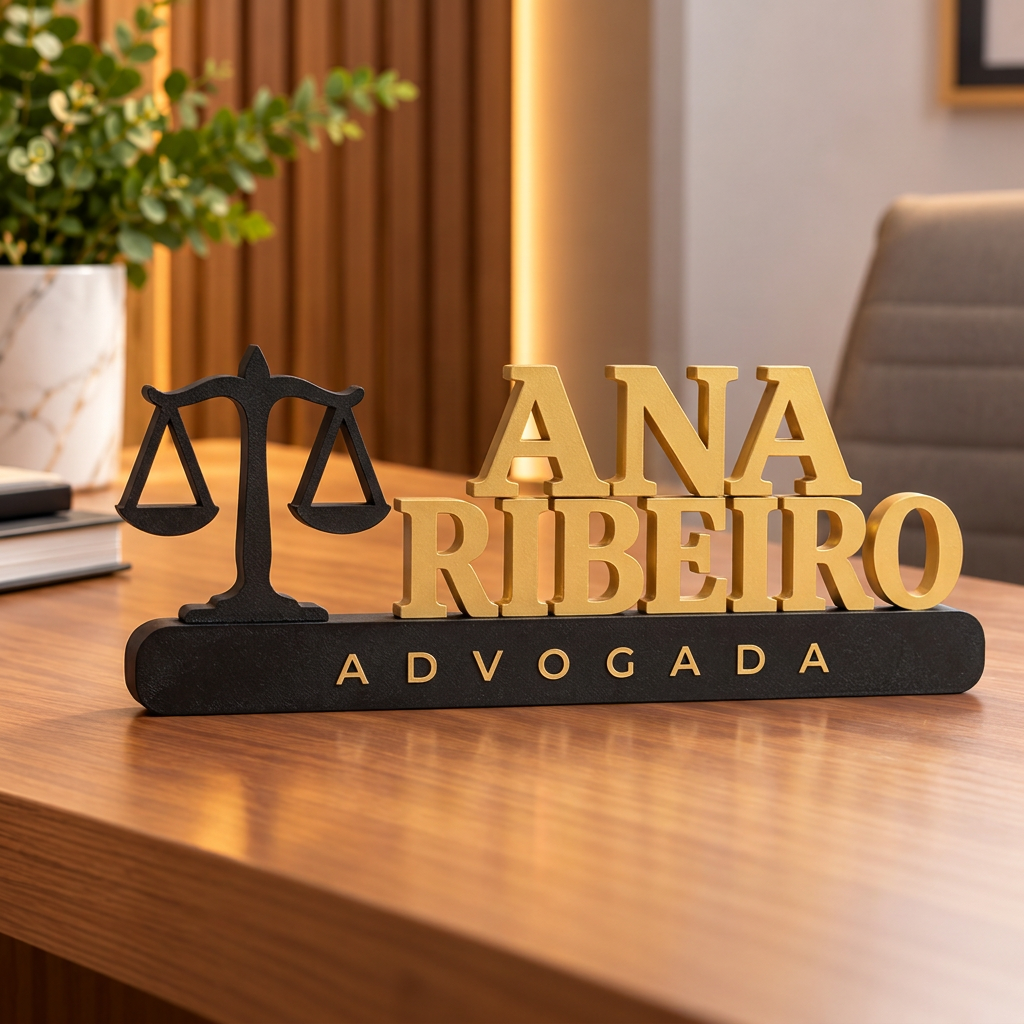 Placa De Mesa Personalizada Nome Profissão Advogado(a)