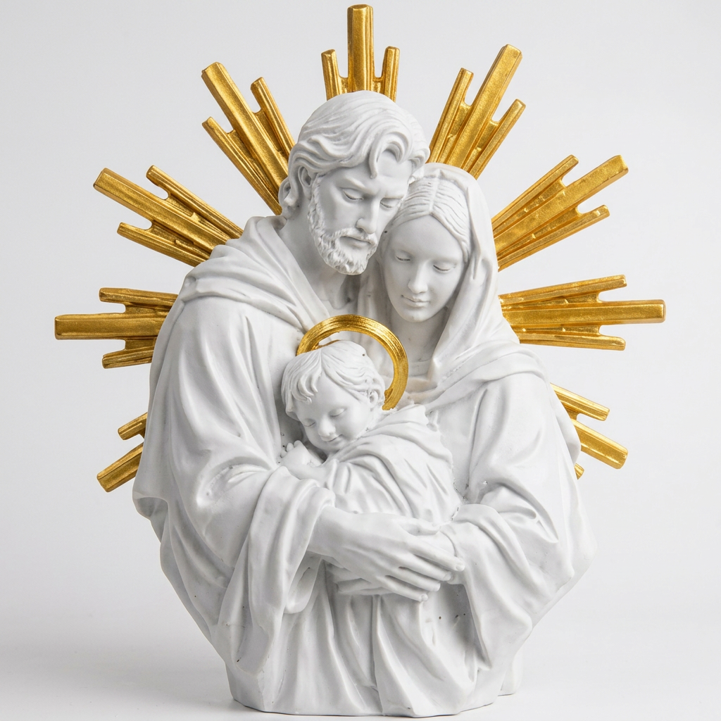 Sagrada Família com Resplendor Dourado